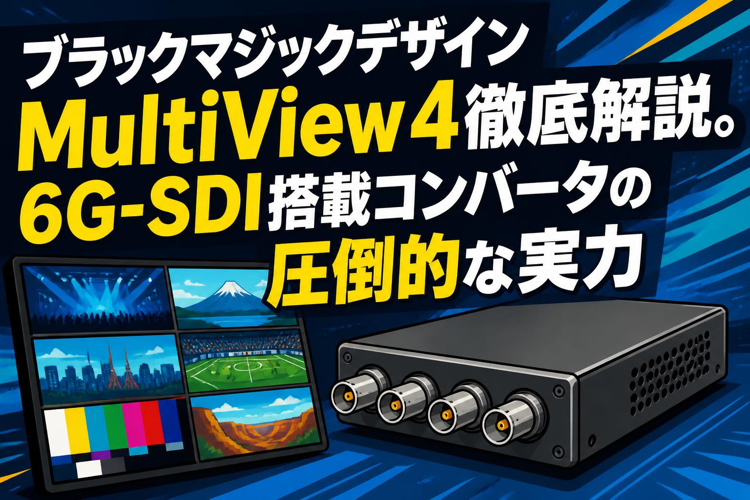 ブラックマジックデザインMultiView 4徹底解説。6G-SDI搭載コンバータの圧倒的な実力