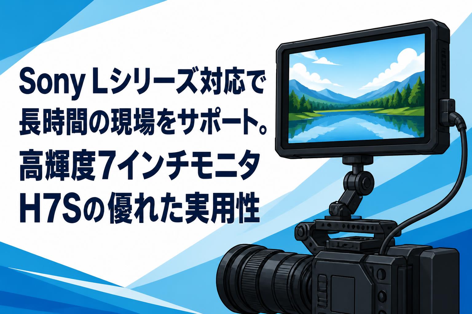 Sony Lシリーズ対応で長時間の現場をサポート。高輝度7インチモニタH7Sの優れた実用性
