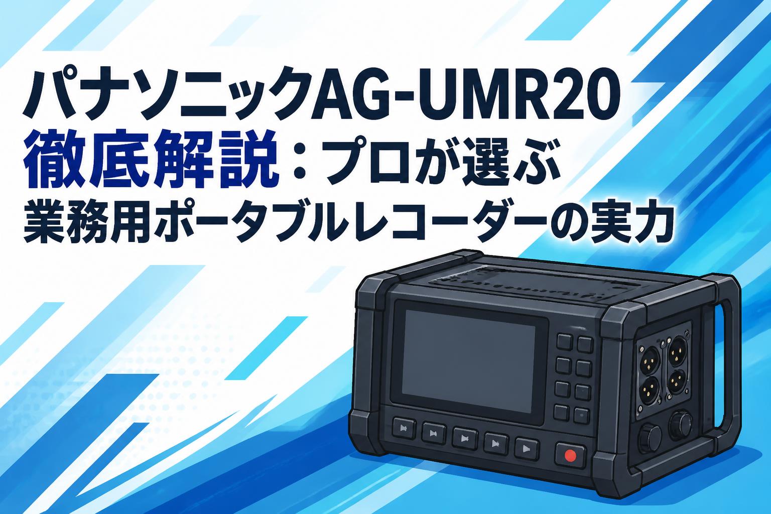 パナソニックAG-UMR20徹底解説：プロが選ぶ業務用ポータブルレコーダーの実力