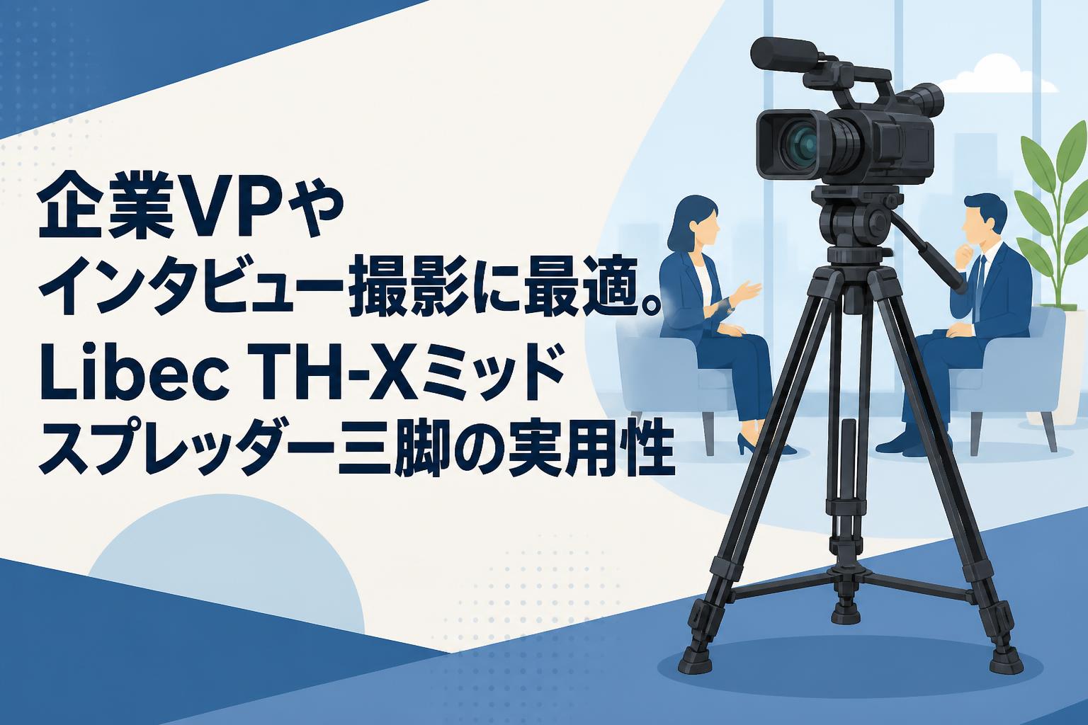 企業VPやインタビュー撮影に最適。Libec TH-Xミッドスプレッダー三脚の実用性