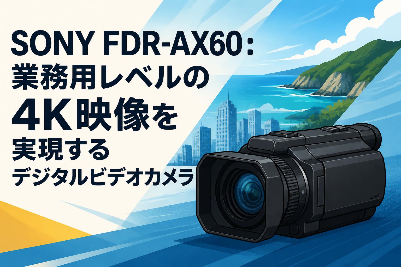 SONY FDR-AX60：業務用レベルの4K映像を実現するデジタルビデオカメラ