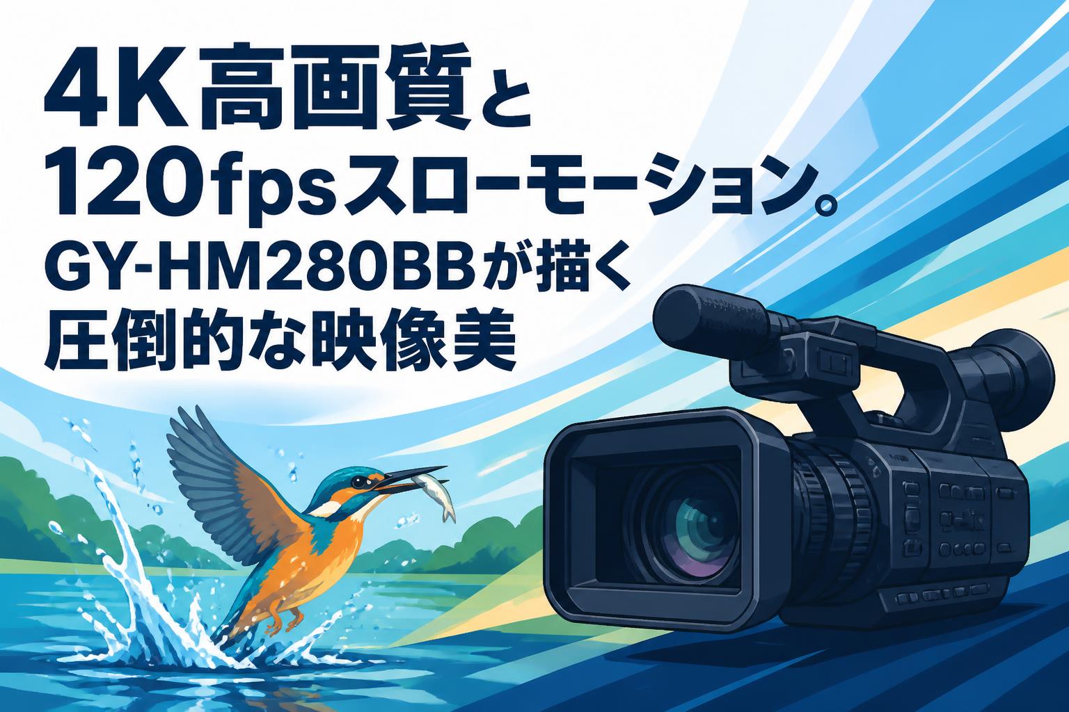 4K高画質と120fpsスローモーション。GY-HM280BBが描く圧倒的な映像美