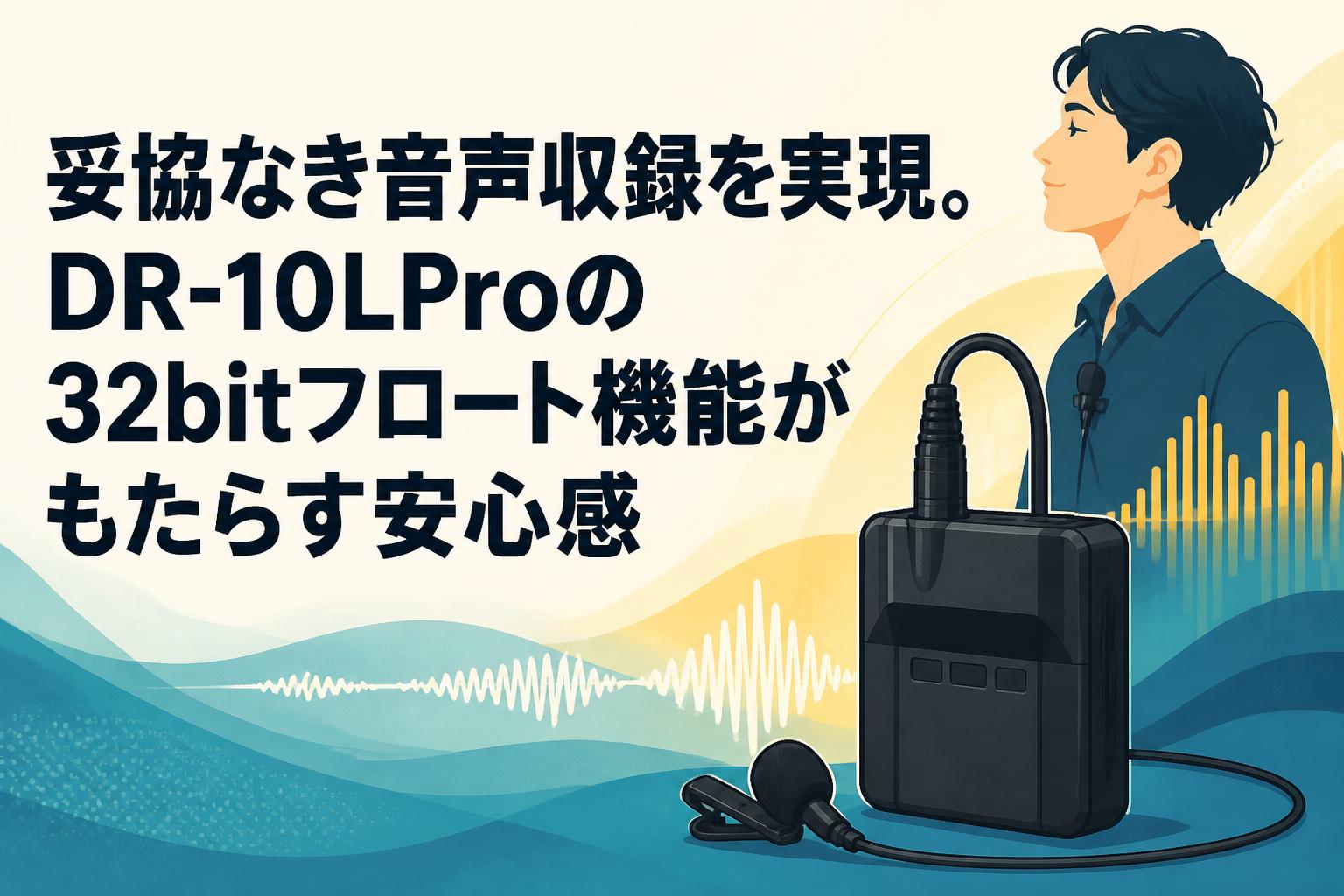 妥協なき音声収録を実現。DR-10LProの32bitフロート機能がもたらす安心感