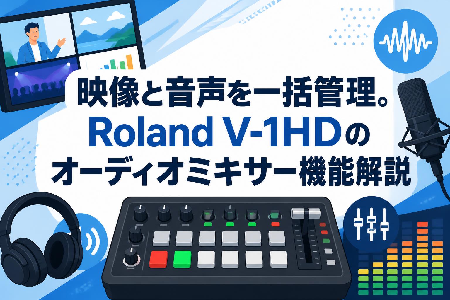 映像と音声を一括管理。Roland V-1HDのオーディオミキサー機能解説
