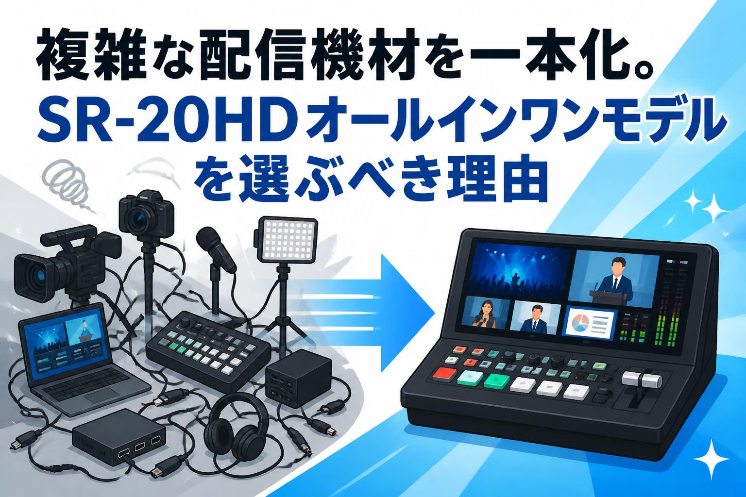 複雑な配信機材を一本化。SR-20HDオールインワンモデルを選ぶべき理由