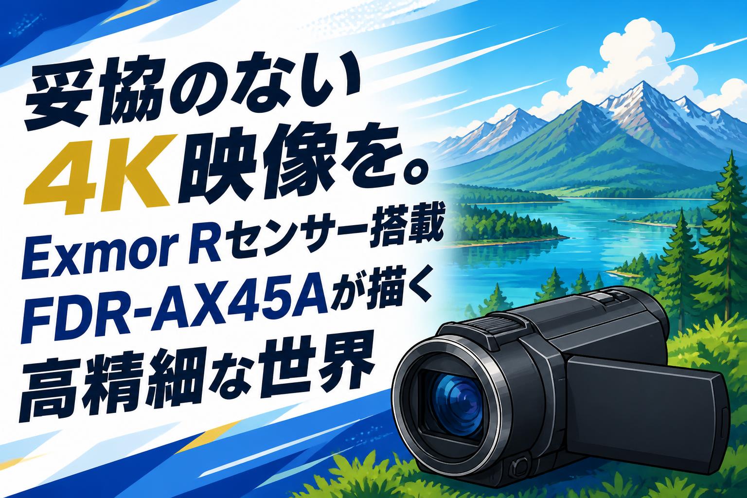 妥協のない4K映像を。Exmor Rセンサー搭載FDR-AX45Aが描く高精細な世界