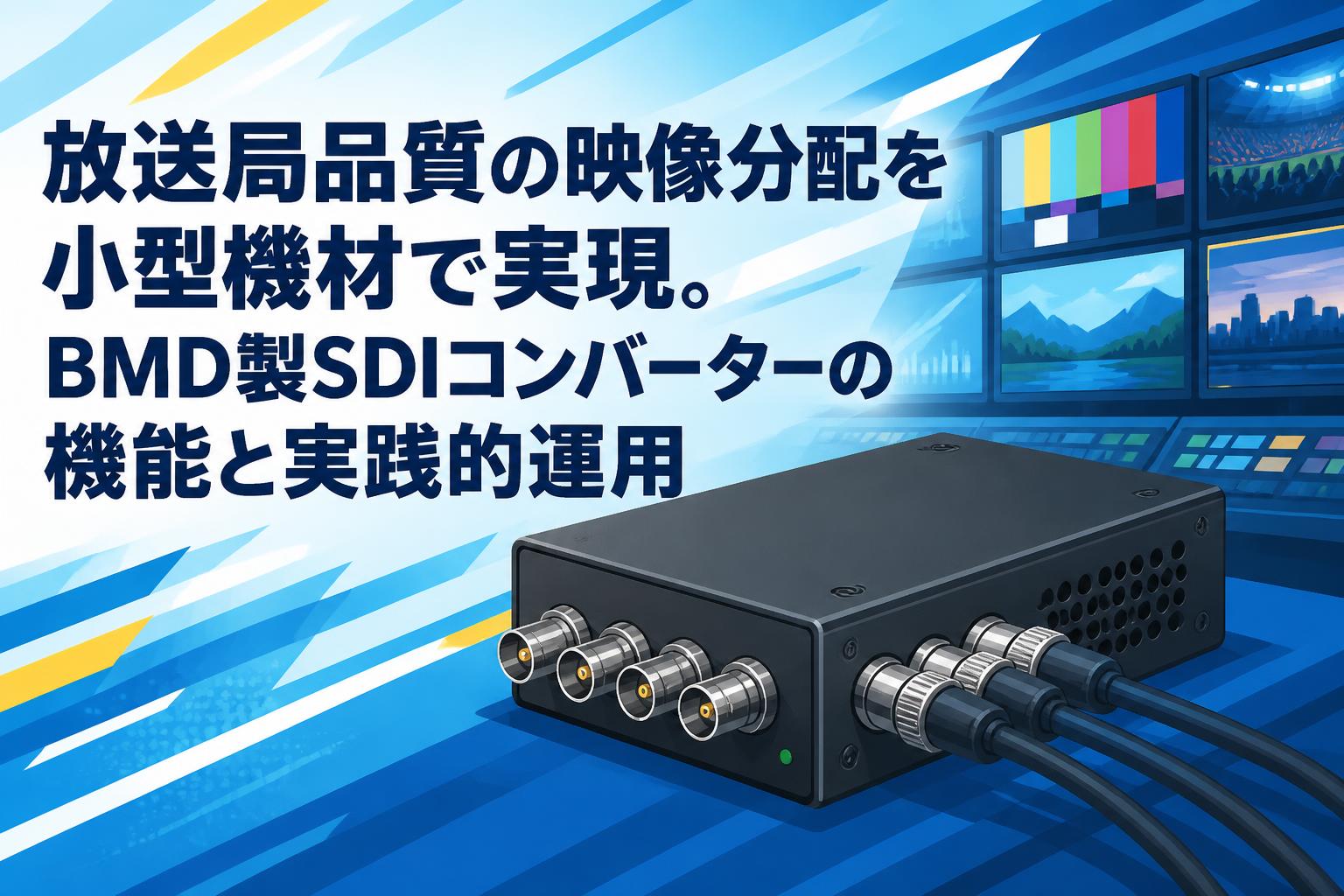 放送局品質の映像分配を小型機材で実現。BMD製SDIコンバーターの機能と実践的運用