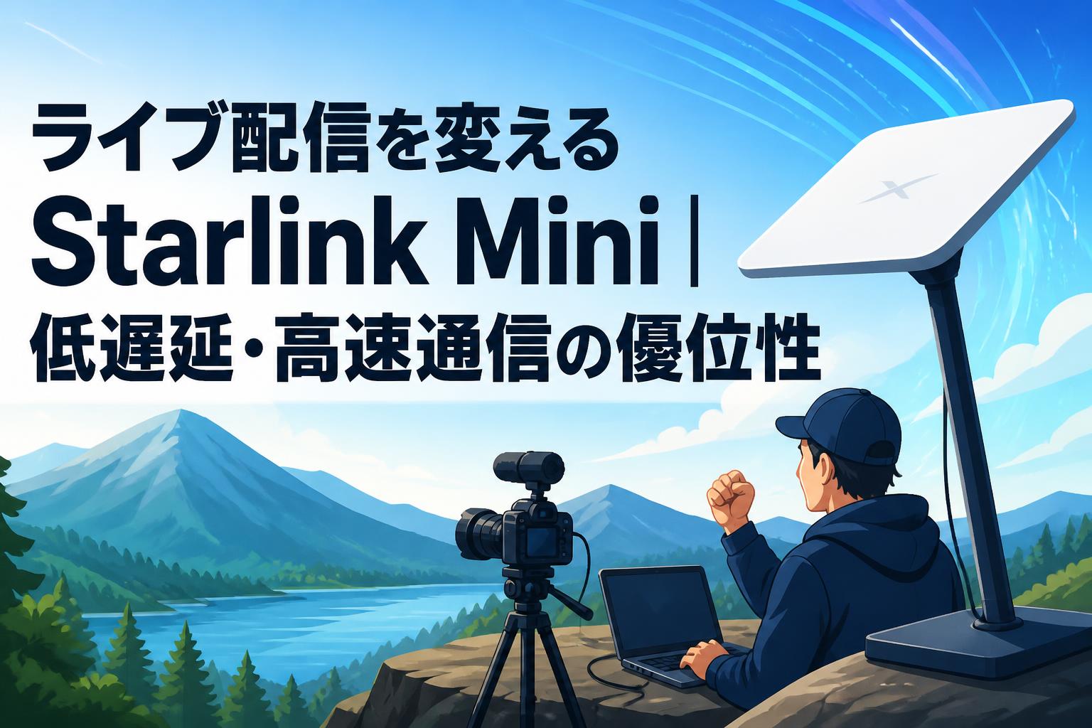 ライブ配信を変えるStarlink Mini｜低遅延・高速通信の優位性