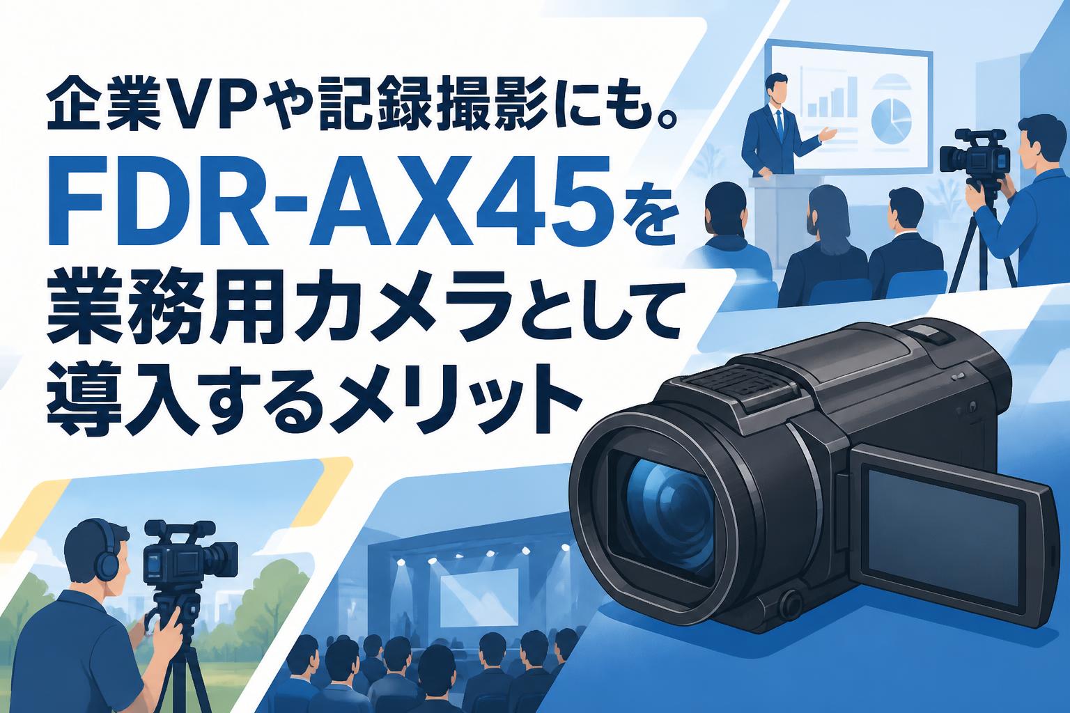 企業VPや記録撮影にも。FDR-AX45を業務用カメラとして導入するメリット