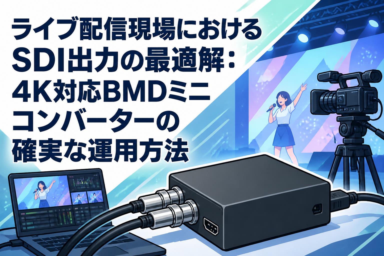 ライブ配信現場におけるSDI出力の最適解：4K対応BMDミニコンバーターの確実な運用方法