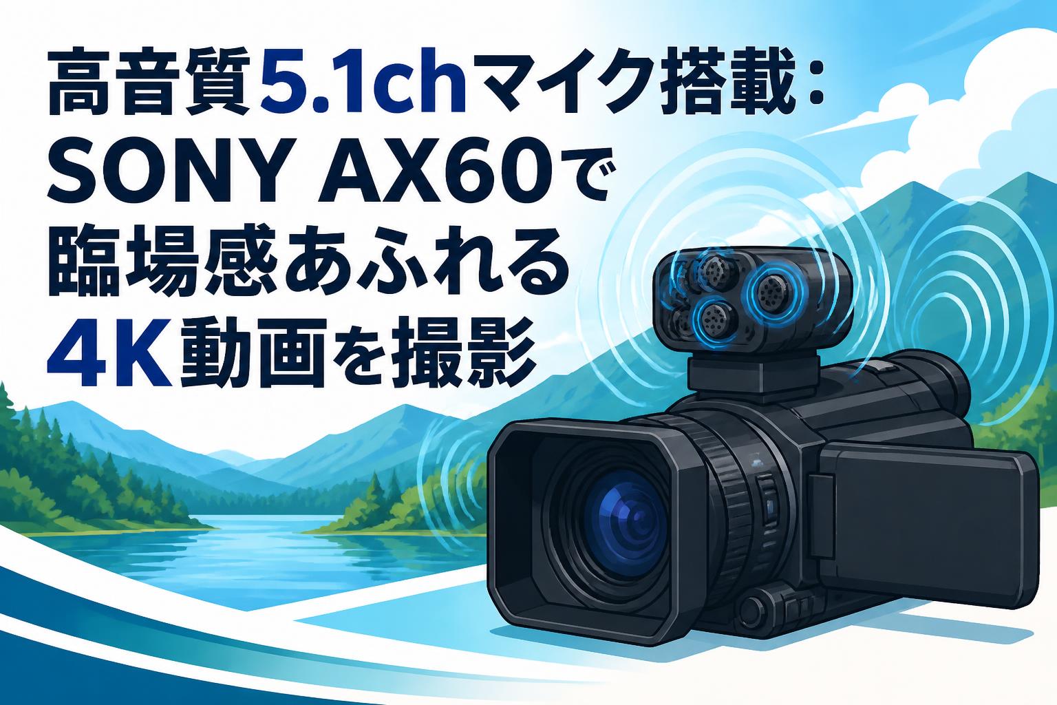 高音質5.1chマイク搭載：SONY AX60で臨場感あふれる4K動画を撮影