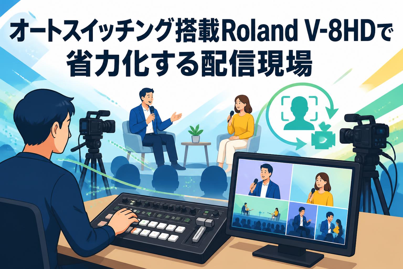 オートスイッチング搭載Roland V-8HDで省力化する配信現場