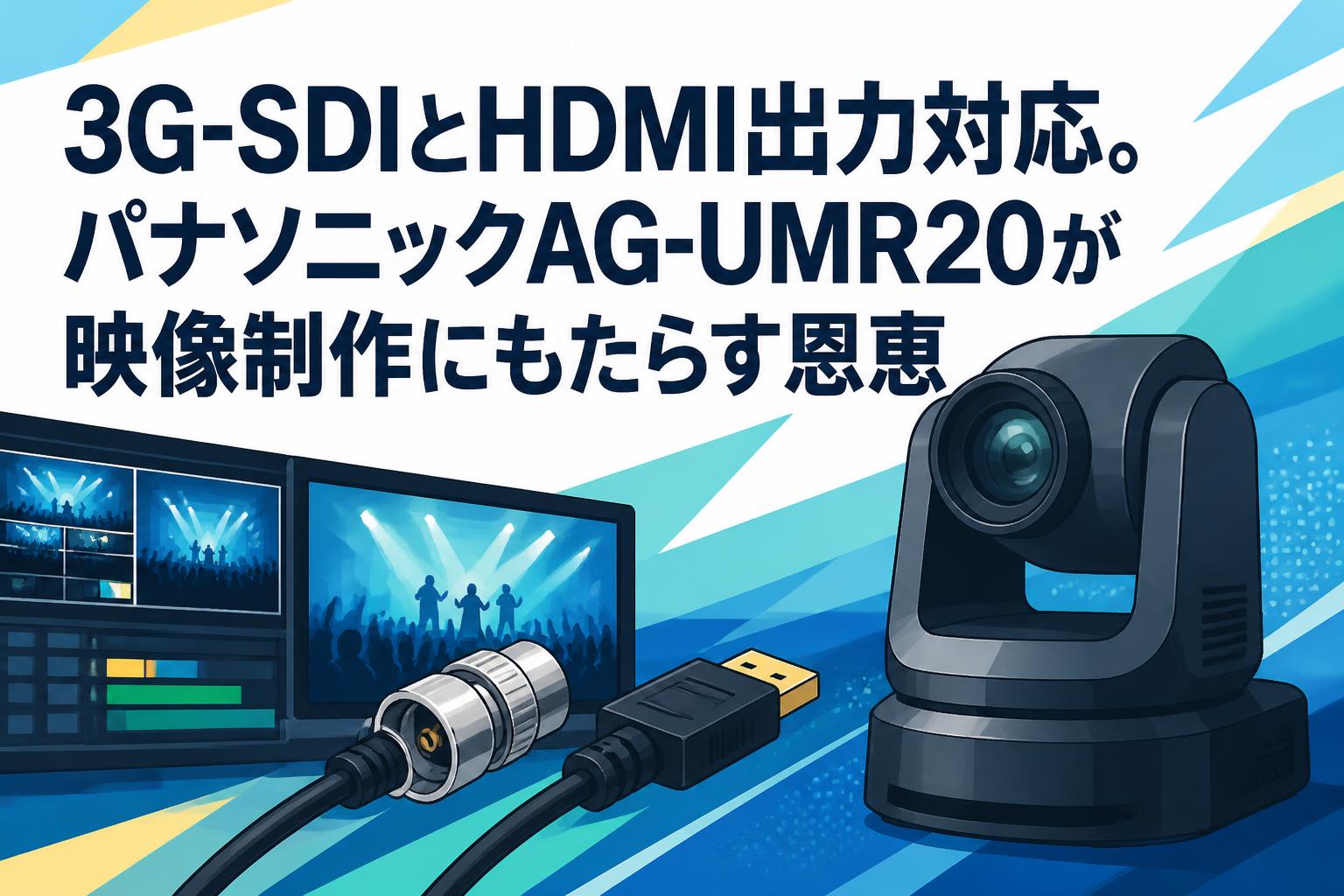 3G-SDIとHDMI出力対応。パナソニックAG-UMR20が映像制作にもたらす恩恵