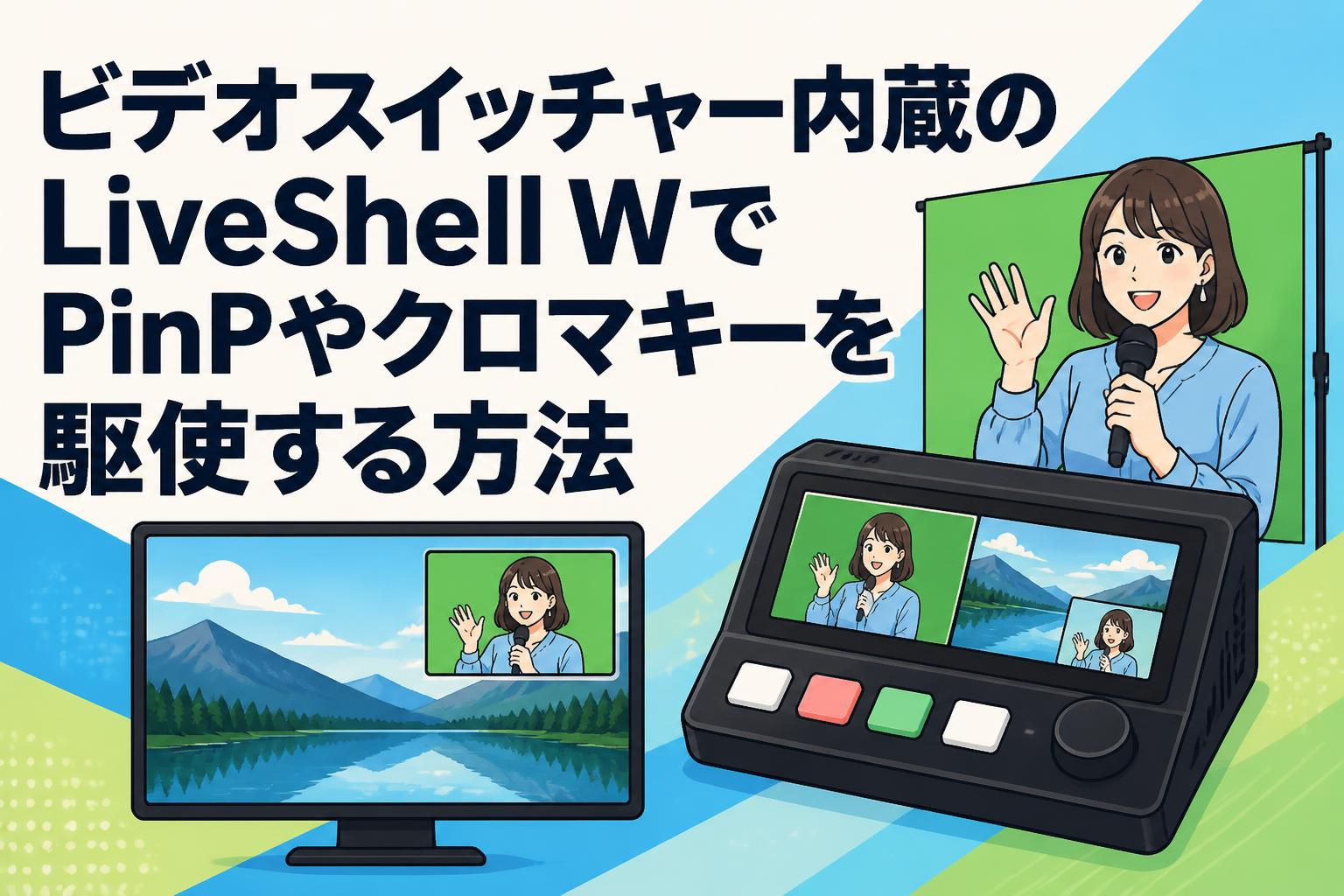 ビデオスイッチャー内蔵のLiveShell WでPinPやクロマキーを駆使する方法