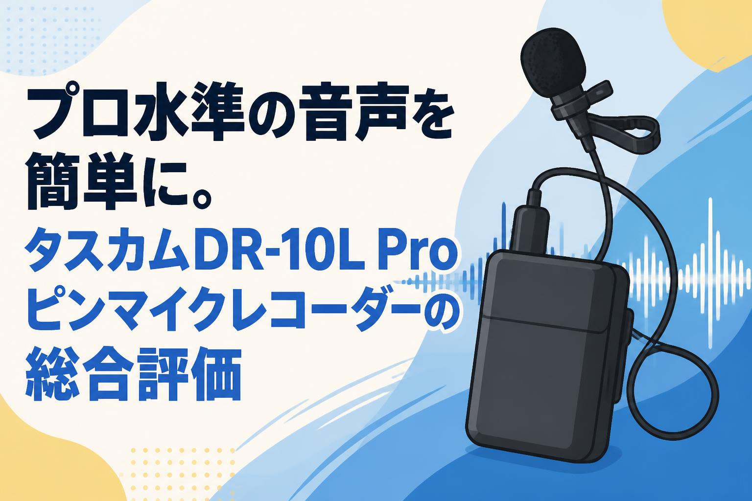 プロ水準の音声を簡単に。タスカムDR-10L Proピンマイクレコーダーの総合評価