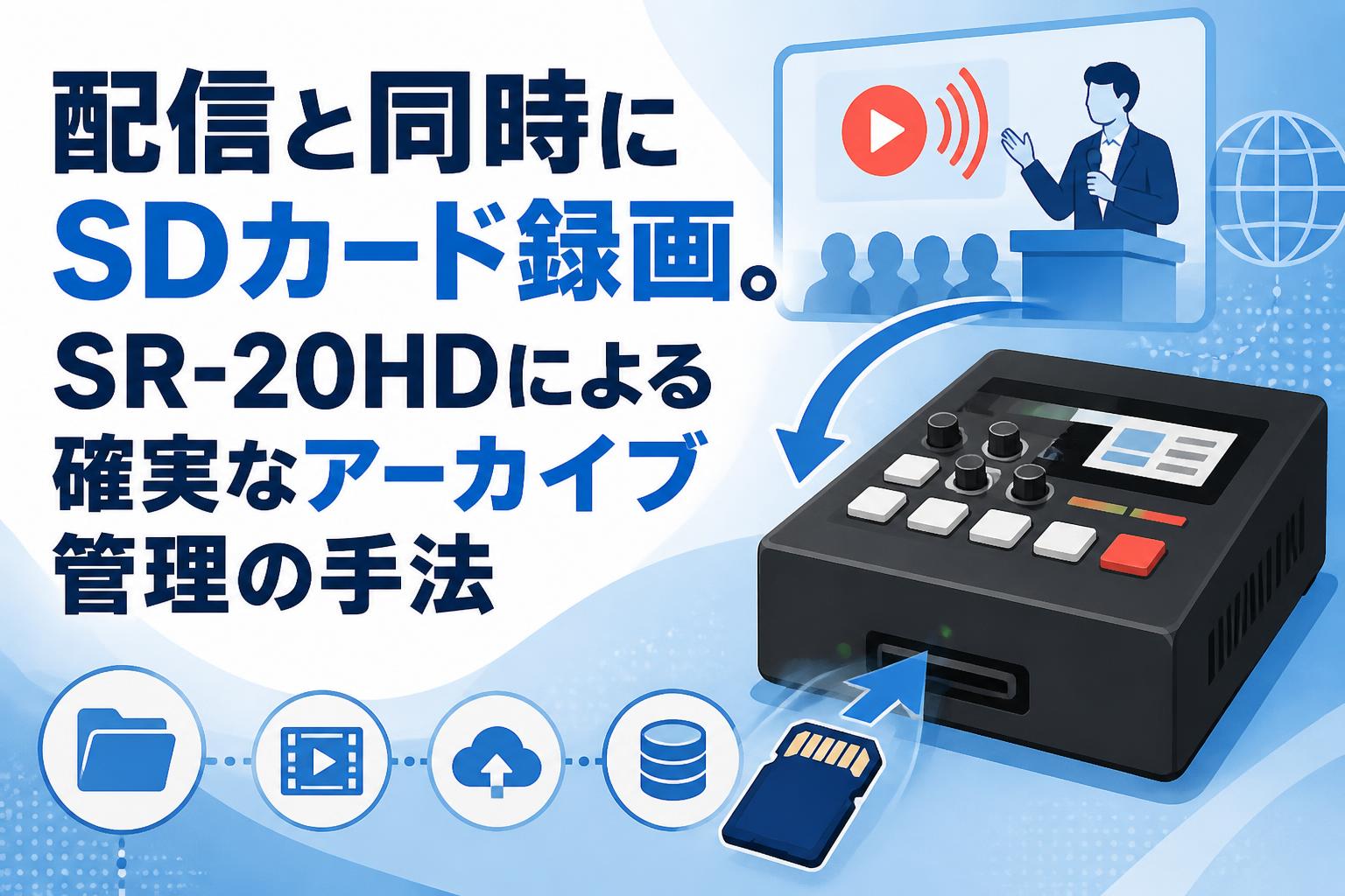 配信と同時にSDカード録画。SR-20HDによる確実なアーカイブ管理の手法