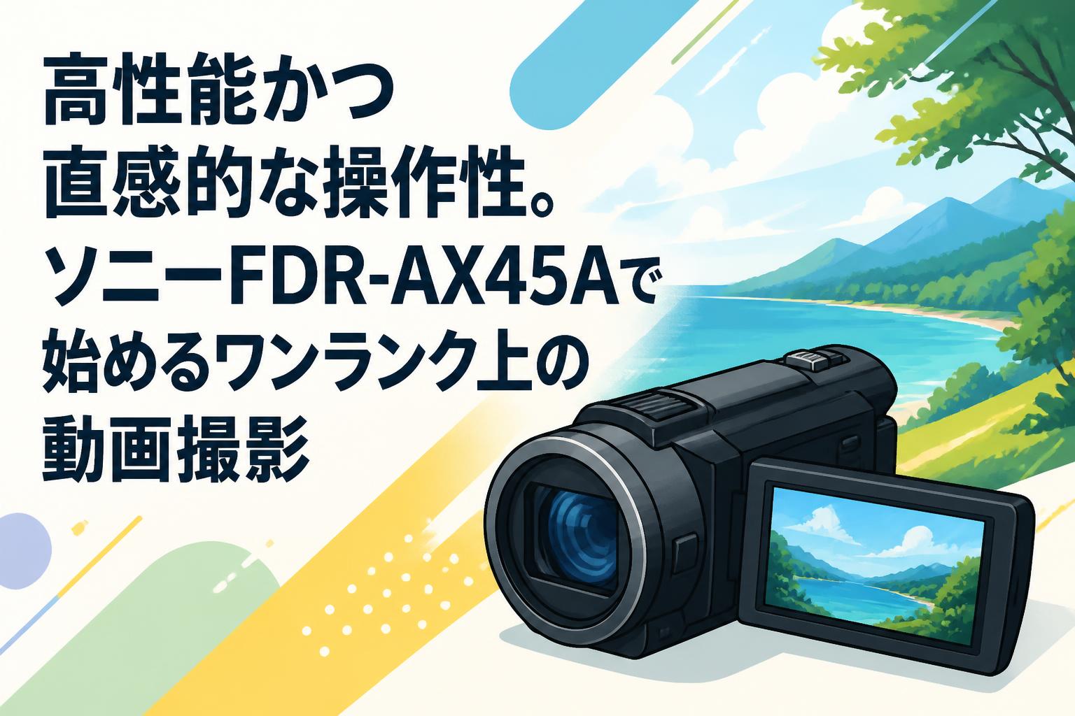 高性能かつ直感的な操作性。ソニーFDR-AX45Aで始めるワンランク上の動画撮影