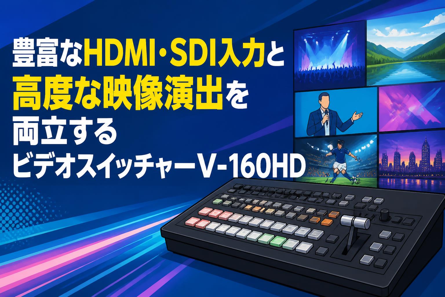 豊富なHDMI・SDI入力と高度な映像演出を両立するビデオスイッチャーV-160HD