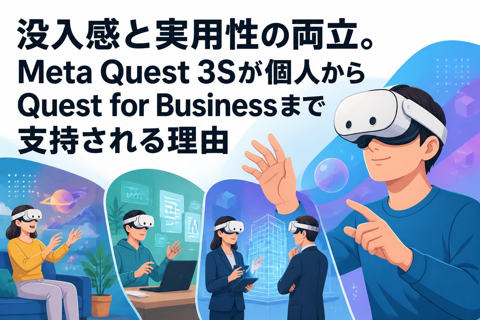没入感と実用性の両立。Meta Quest 3Sが個人からQuest for Businessまで支持される理由
