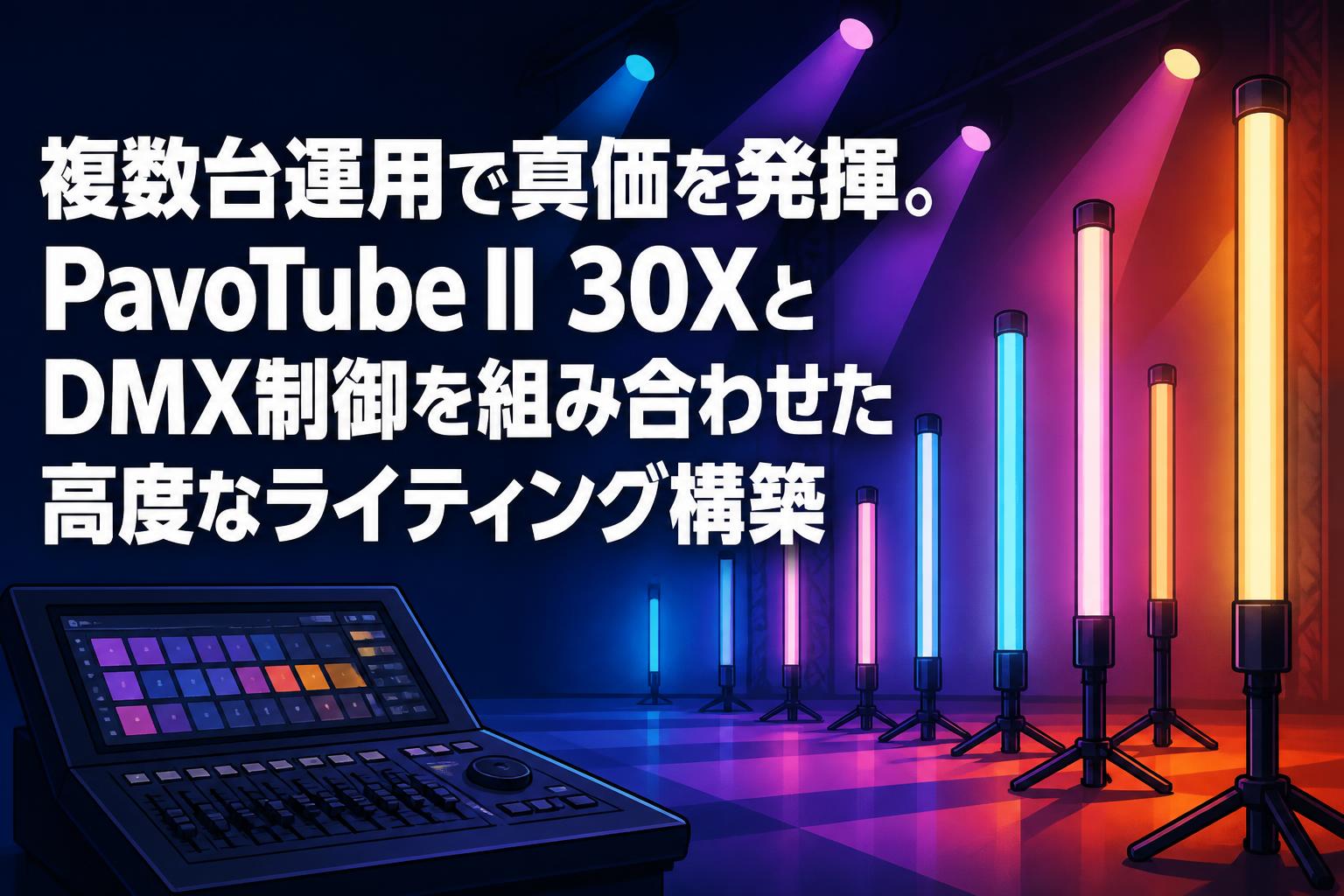 複数台運用で真価を発揮。PavoTube II 30XとDMX制御を組み合わせた高度なライティング構築