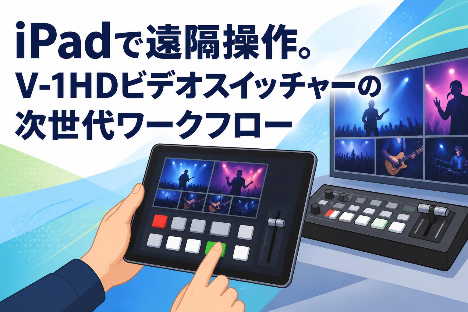 iPadで遠隔操作。V-1HDビデオスイッチャーの次世代ワークフロー