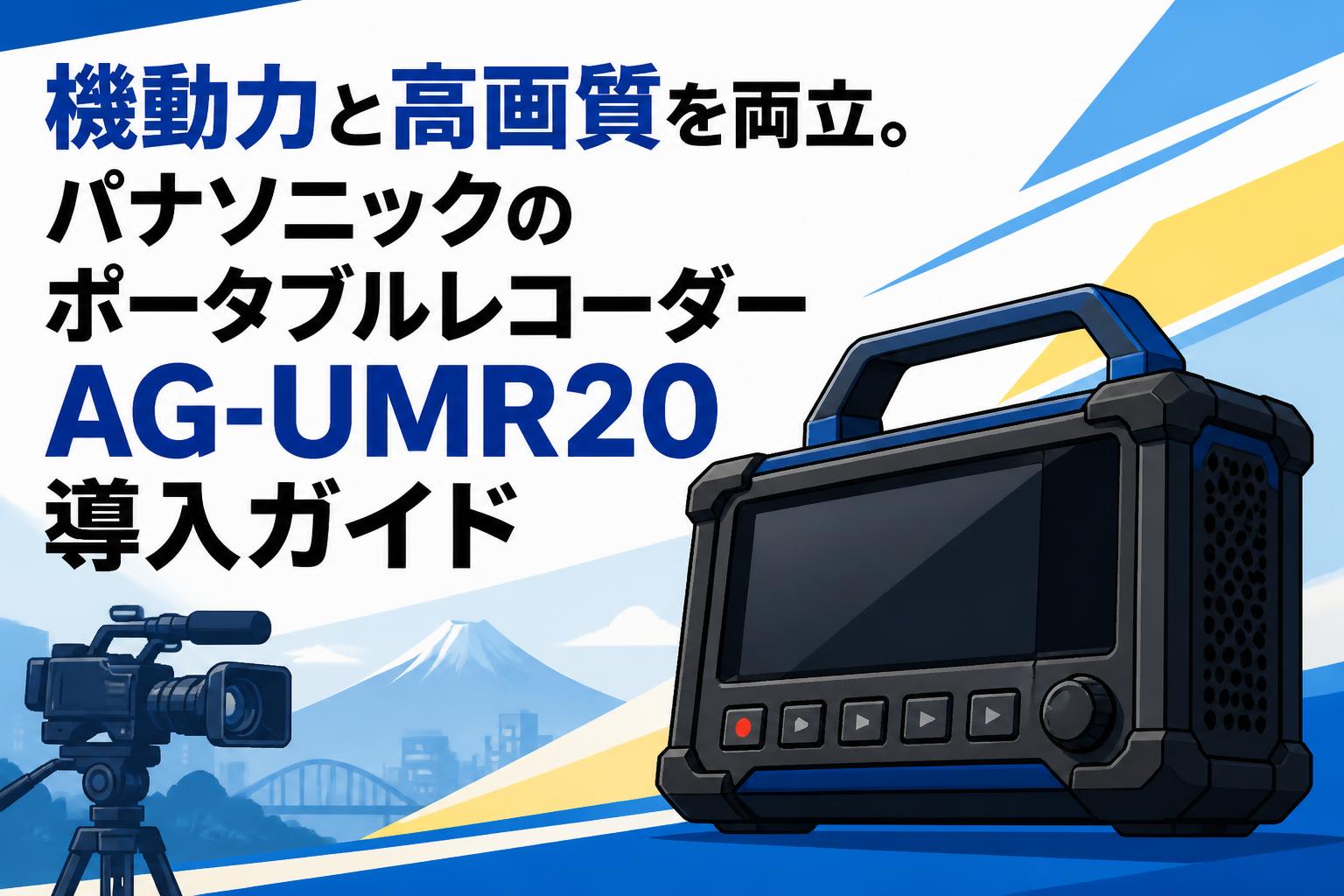 機動力と高画質を両立。パナソニックのポータブルレコーダーAG-UMR20導入ガイド