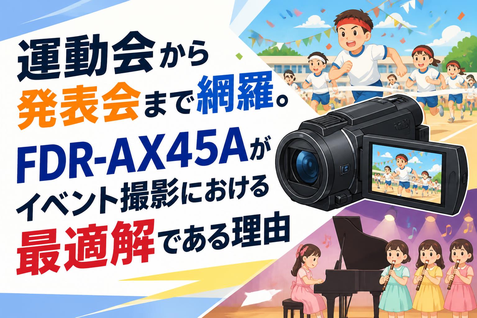 運動会から発表会まで網羅。FDR-AX45Aがイベント撮影における最適解である理由