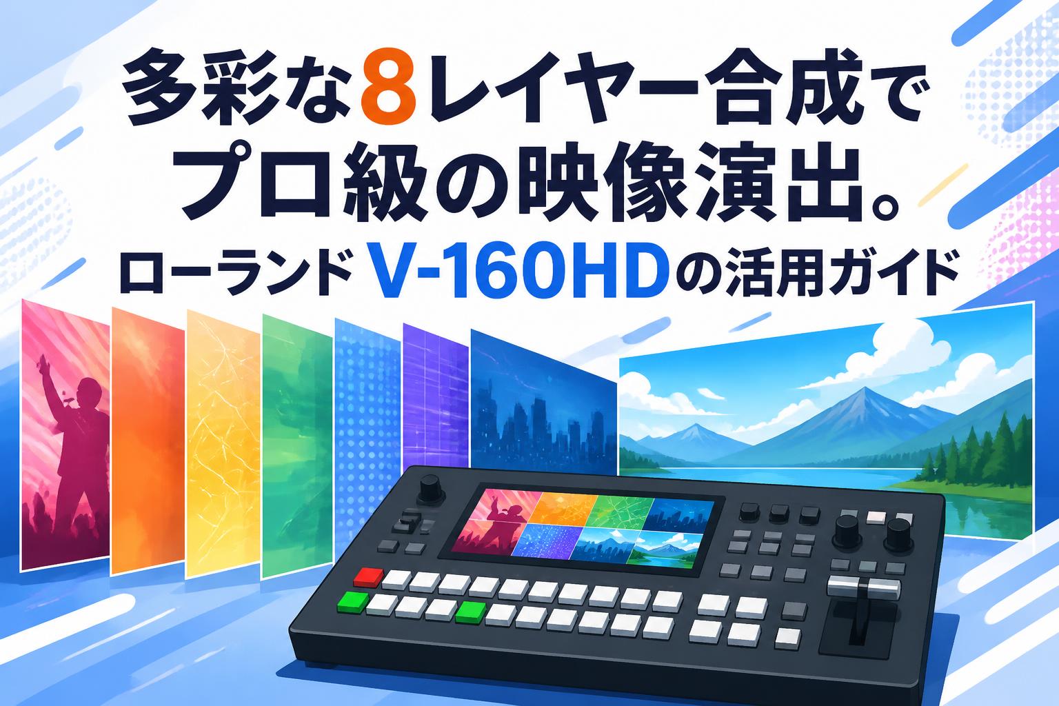 多彩な8レイヤー合成でプロ級の映像演出。ローランドV-160HDの活用ガイド