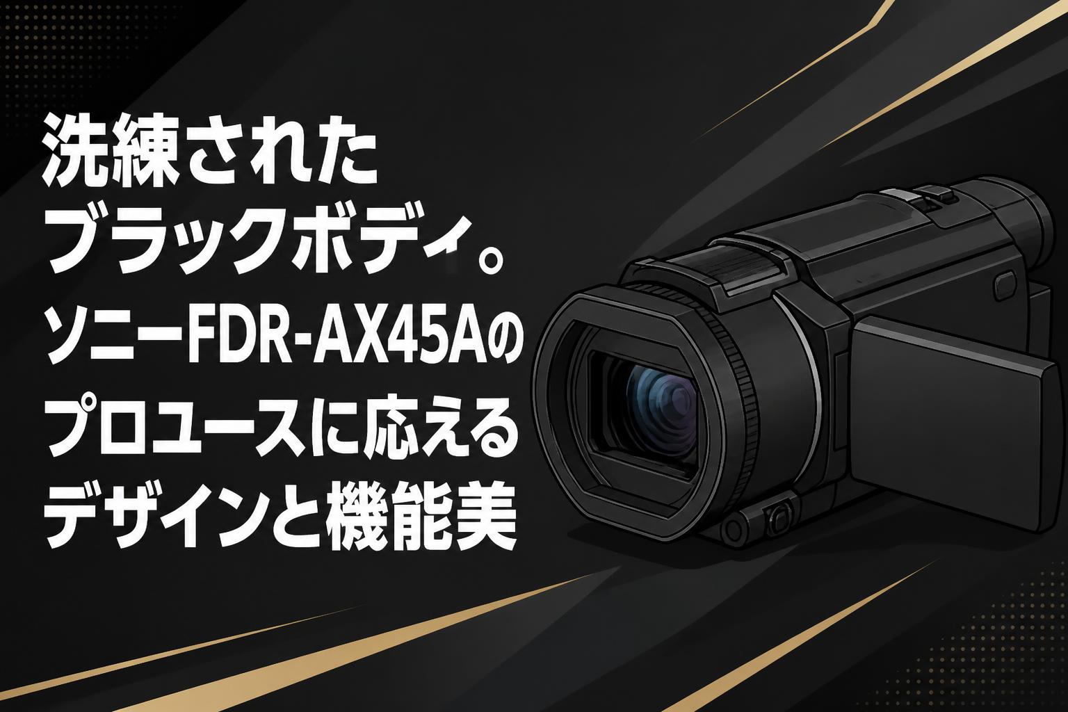 洗練されたブラックボディ。ソニーFDR-AX45Aのプロユースに応えるデザインと機能美