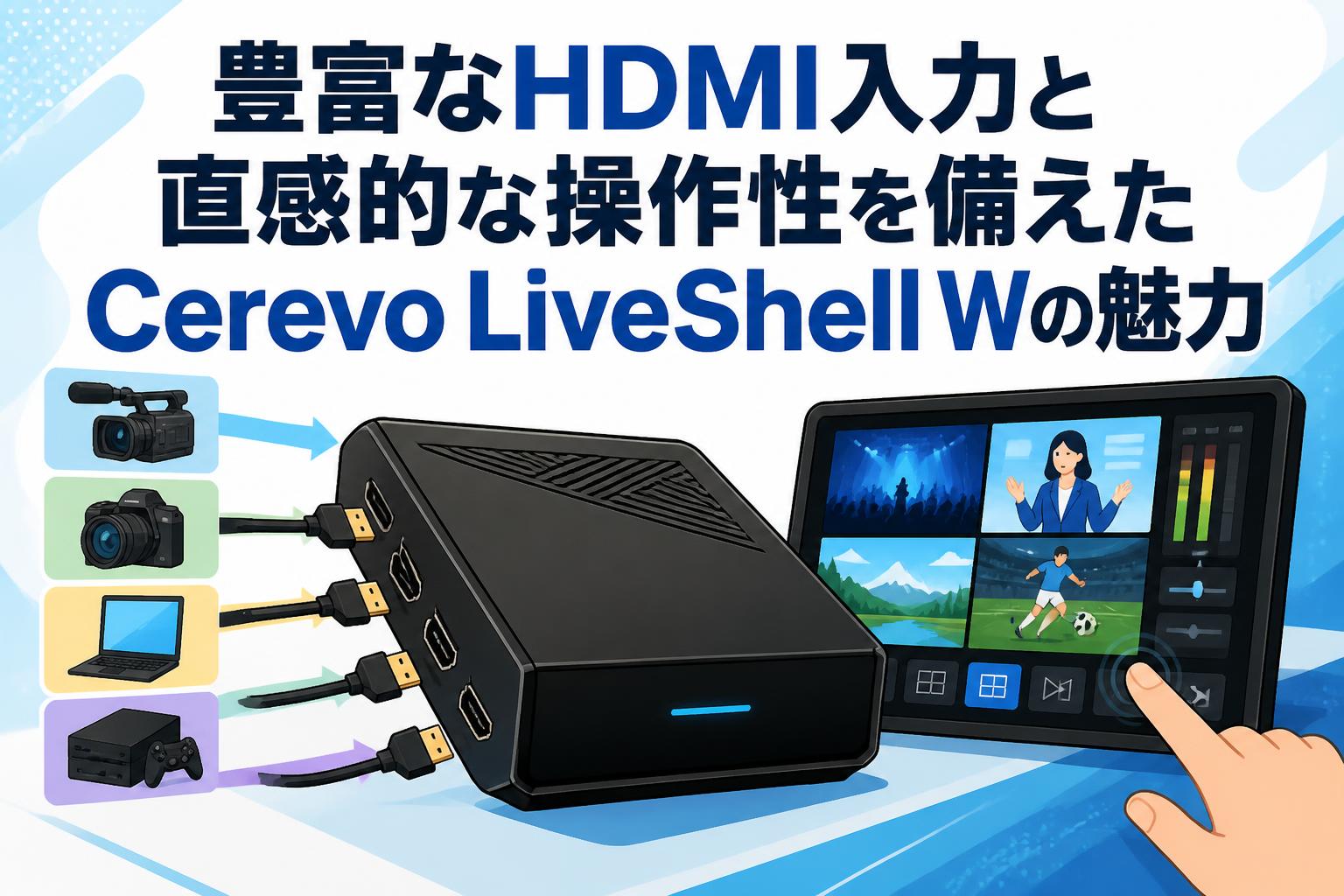 豊富なHDMI入力と直感的な操作性を備えたCerevo LiveShell Wの魅力