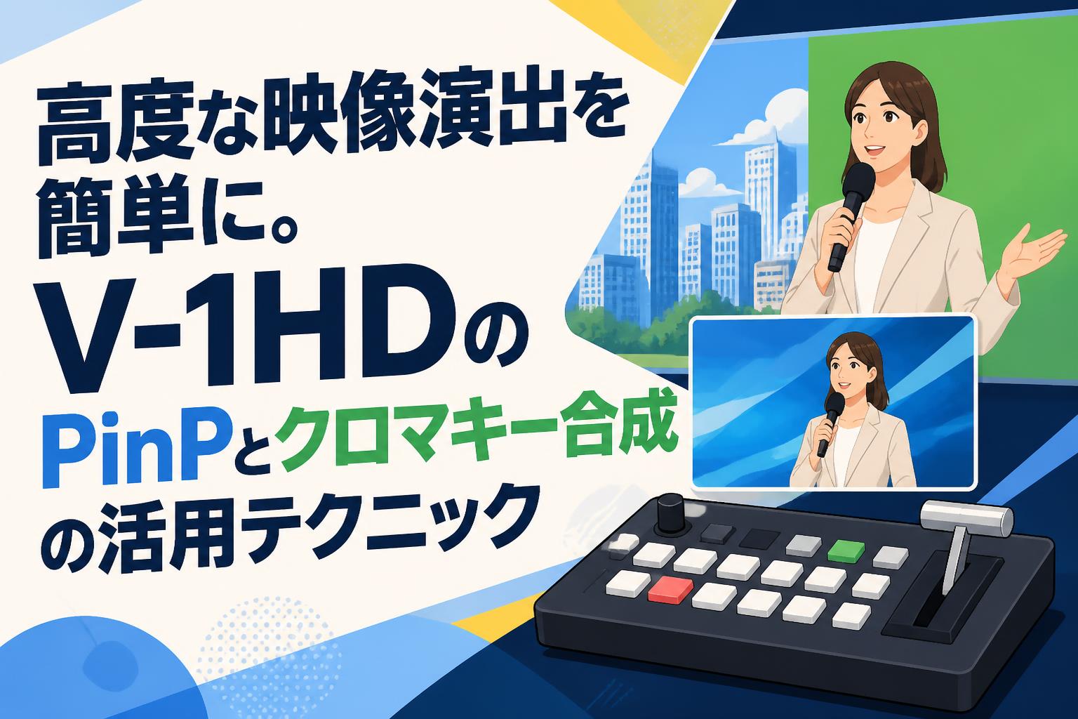 高度な映像演出を簡単に。V-1HDのPinPとクロマキー合成の活用テクニック