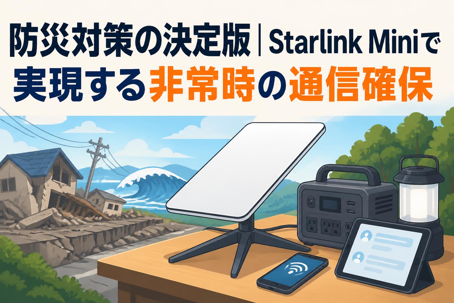 防災対策の決定版｜Starlink Miniで実現する非常時の通信確保