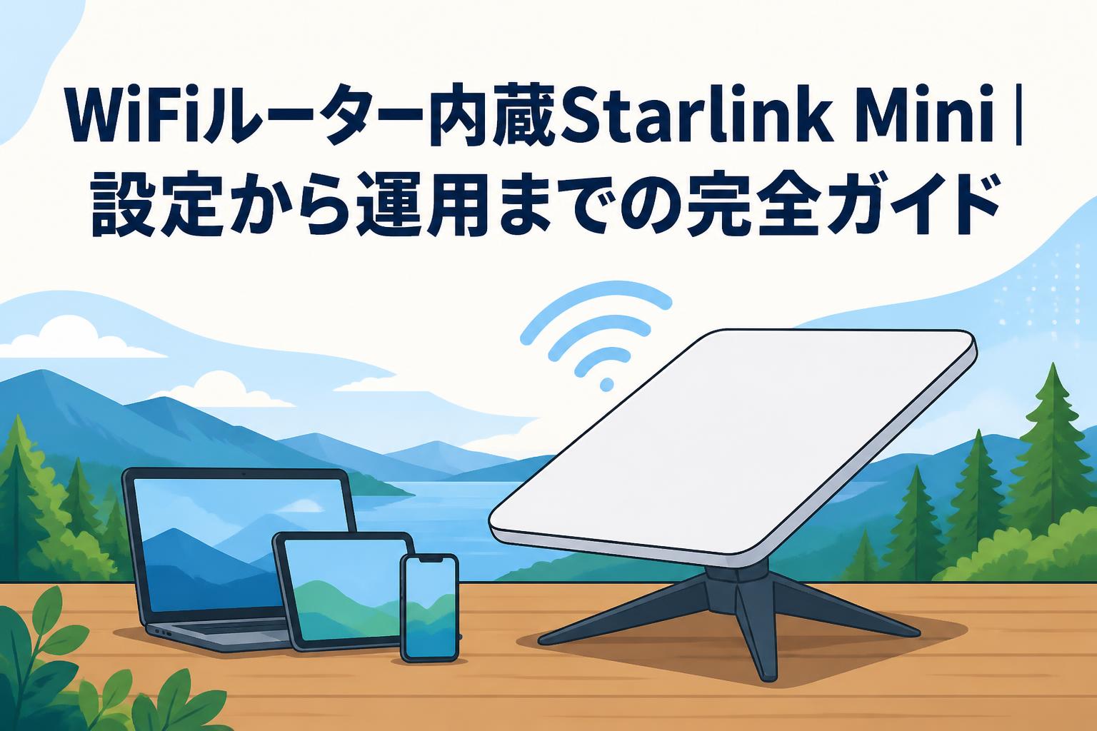 WiFiルーター内蔵Starlink Mini｜設定から運用までの完全ガイド