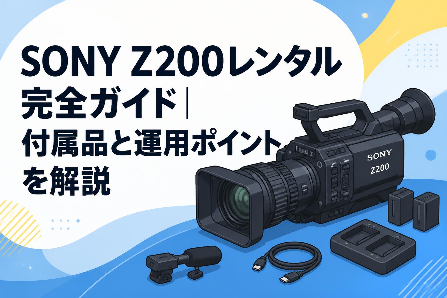 SONY Z200レンタル完全ガイド｜付属品と運用ポイントを解説
