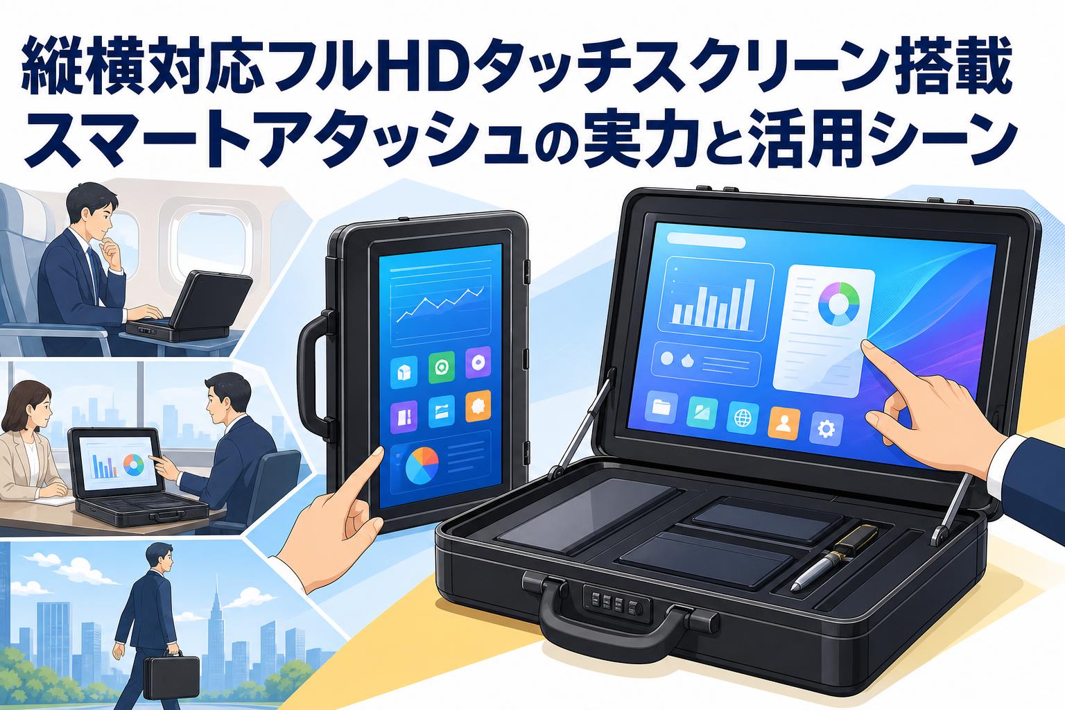 縦横対応フルHDタッチスクリーン搭載スマートアタッシュの実力と活用シーン