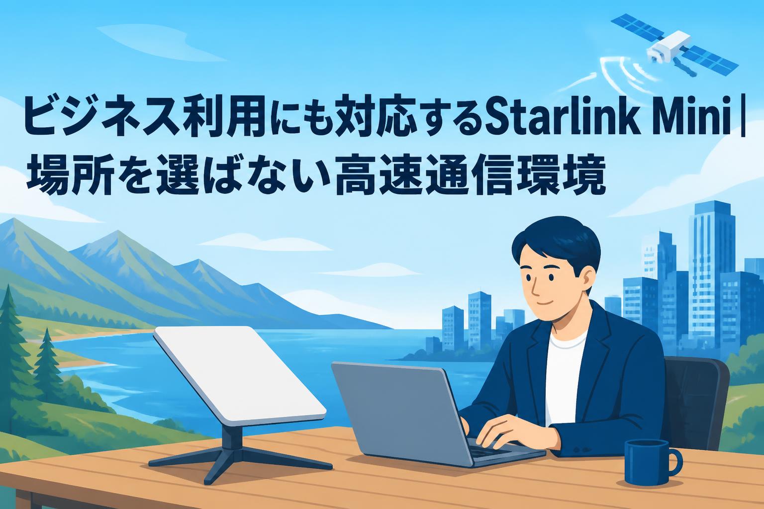 ビジネス利用にも対応するStarlink Mini｜場所を選ばない高速通信環境