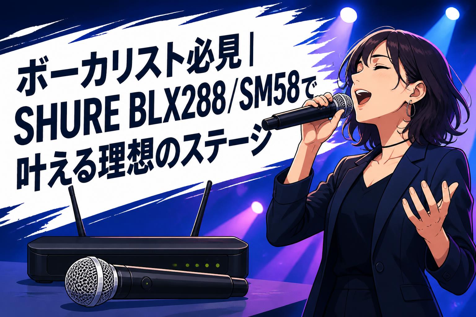 ボーカリスト必見｜SHURE BLX288/SM58で叶える理想のステージ