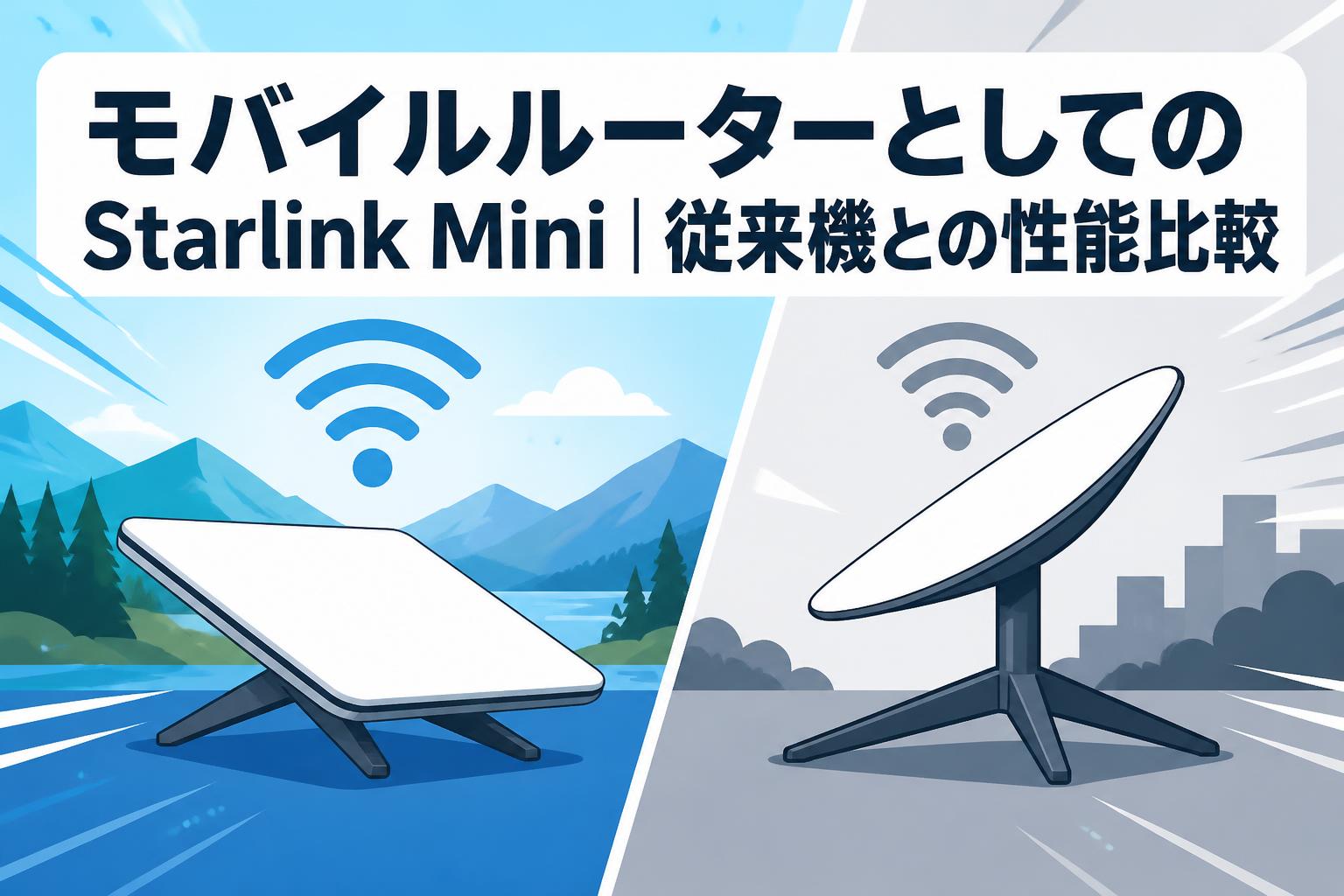 モバイルルーターとしてのStarlink Mini｜従来機との性能比較