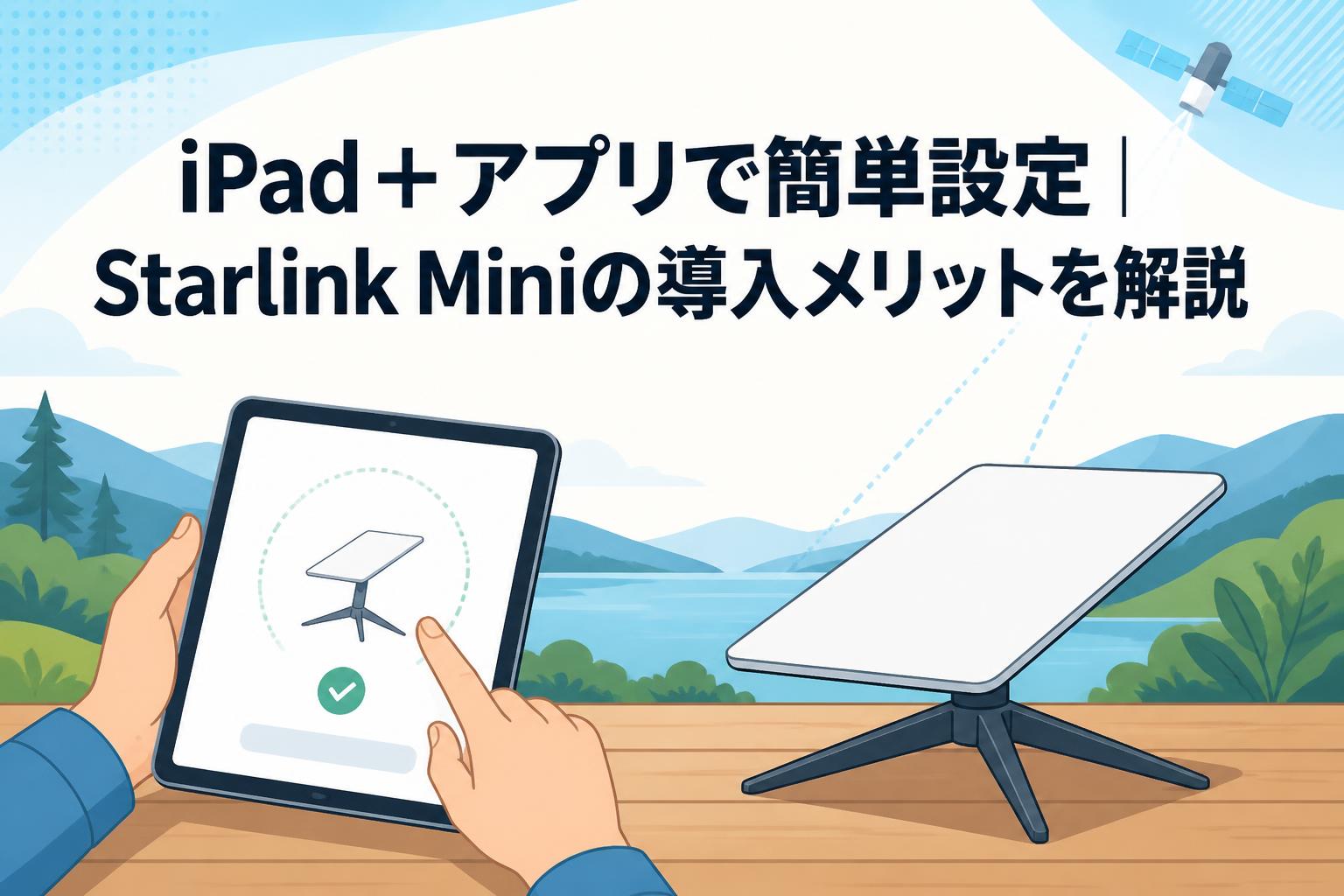 iPad＋アプリで簡単設定｜Starlink Miniの導入メリットを解説