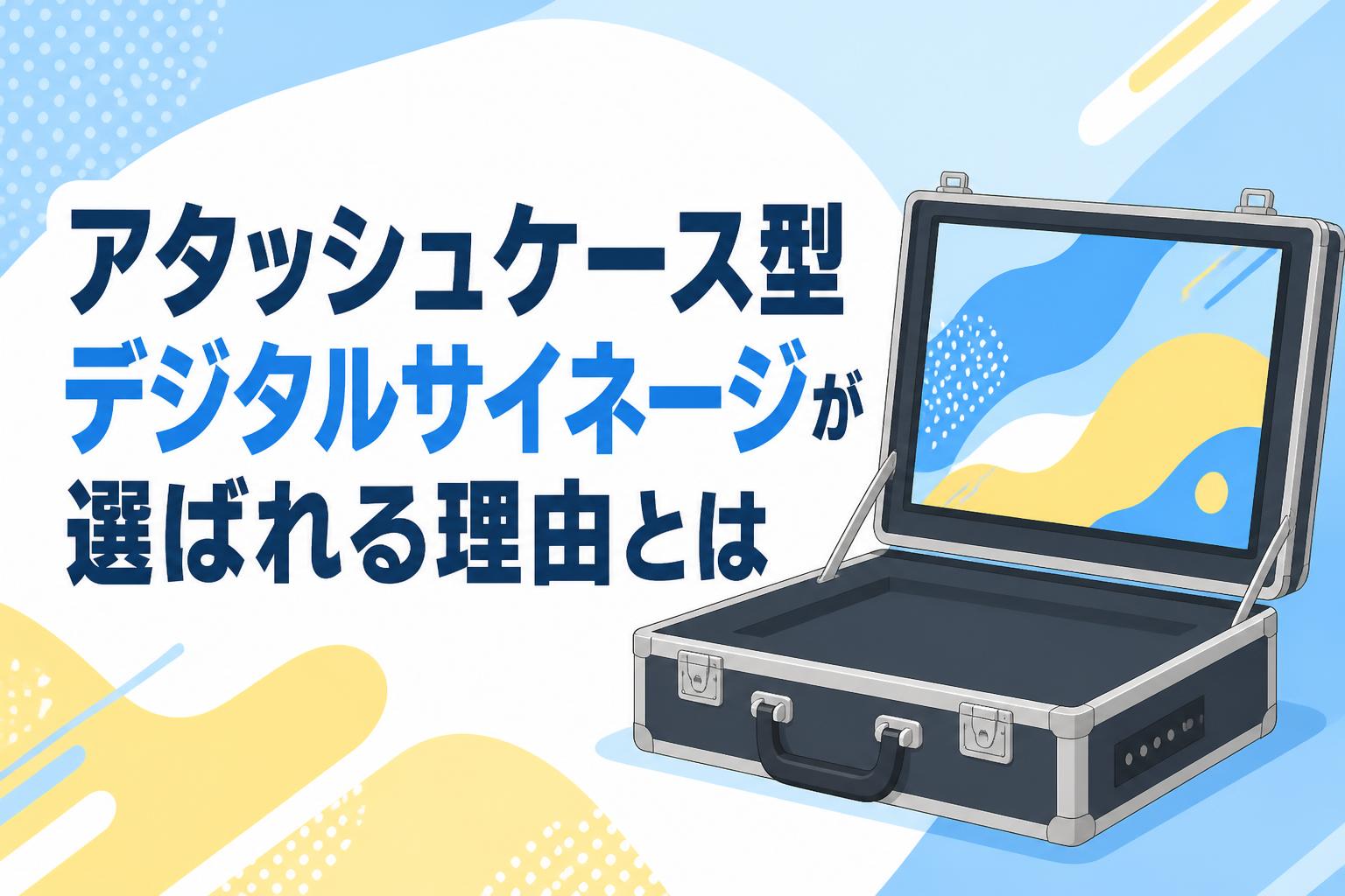 アタッシュケース型デジタルサイネージが選ばれる理由とは
