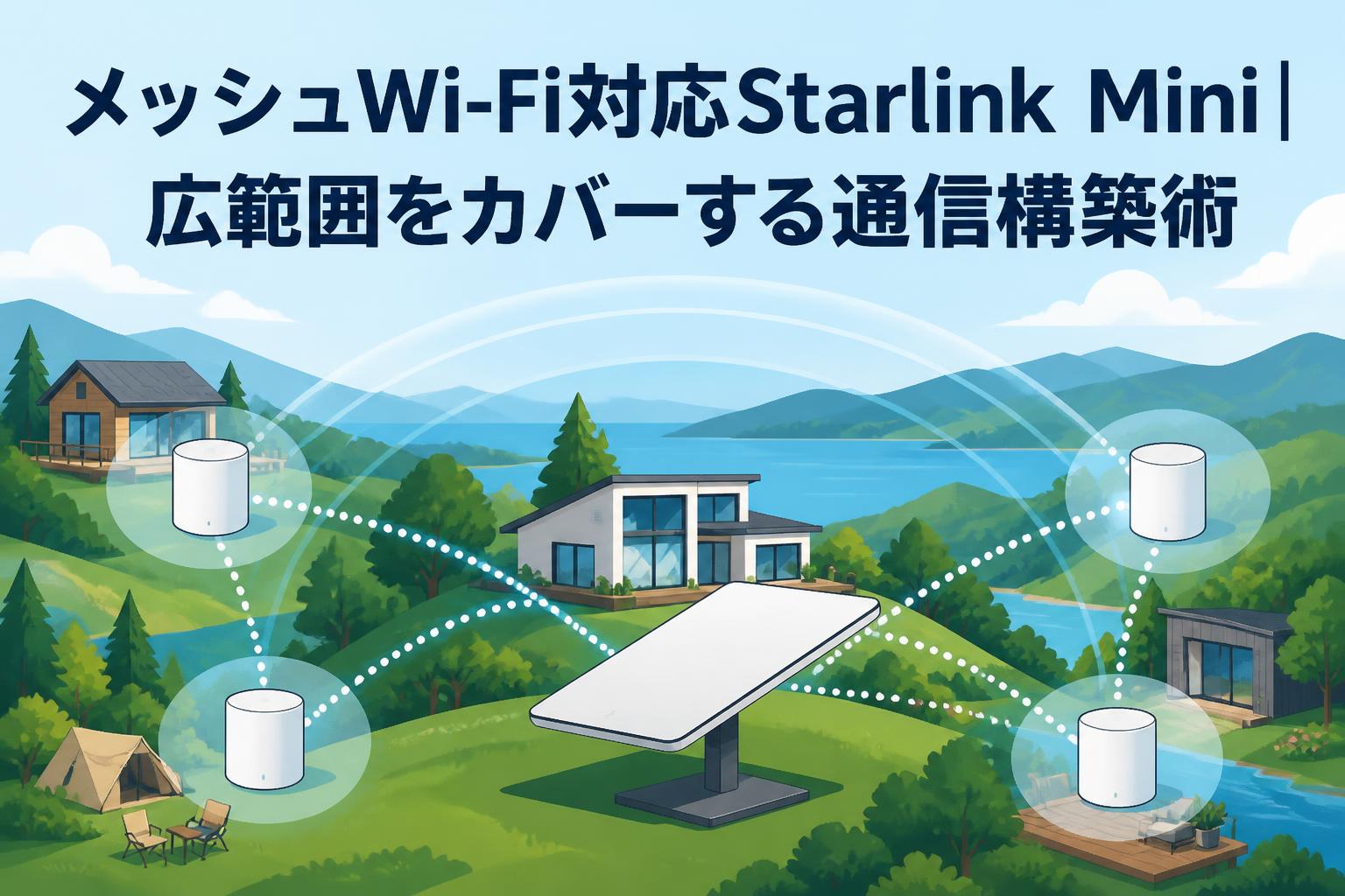 メッシュWi-Fi対応Starlink Mini｜広範囲をカバーする通信構築術