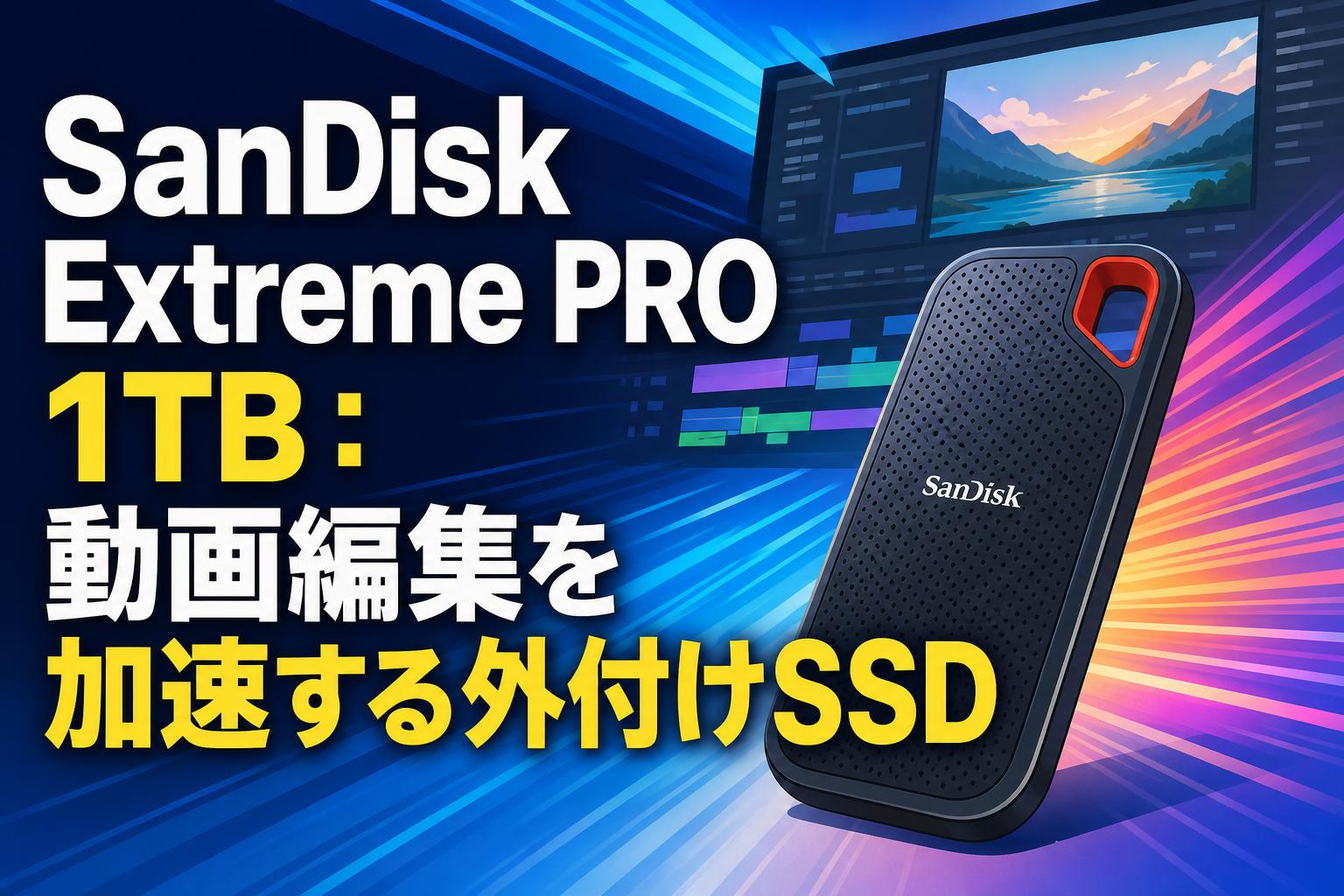 SanDisk Extreme PRO 1TB：動画編集を加速する外付けSSD
