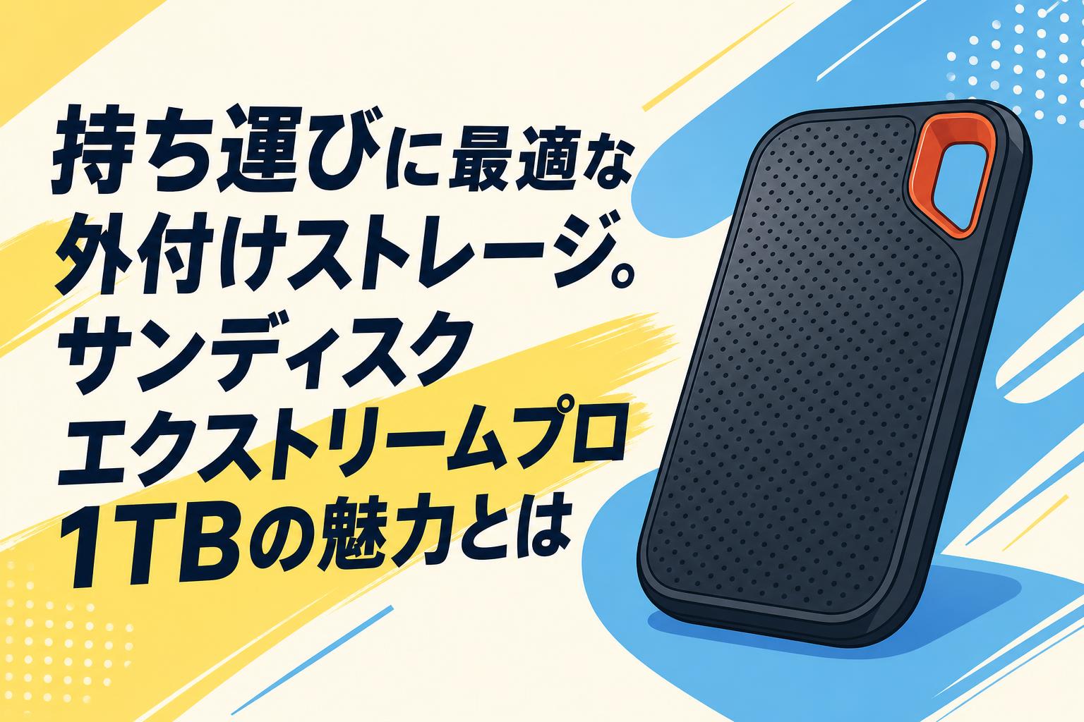 持ち運びに最適な外付けストレージ。サンディスク エクストリームプロ 1TBの魅力とは