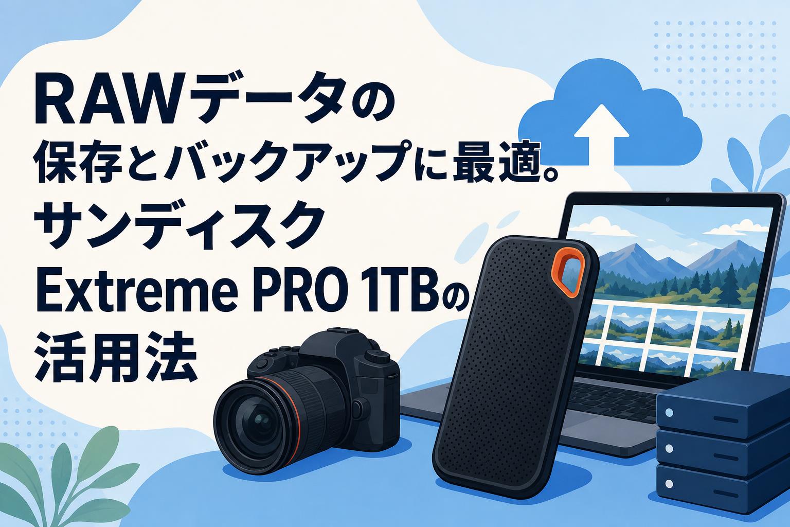RAWデータの保存とバックアップに最適。サンディスク Extreme PRO 1TBの活用法