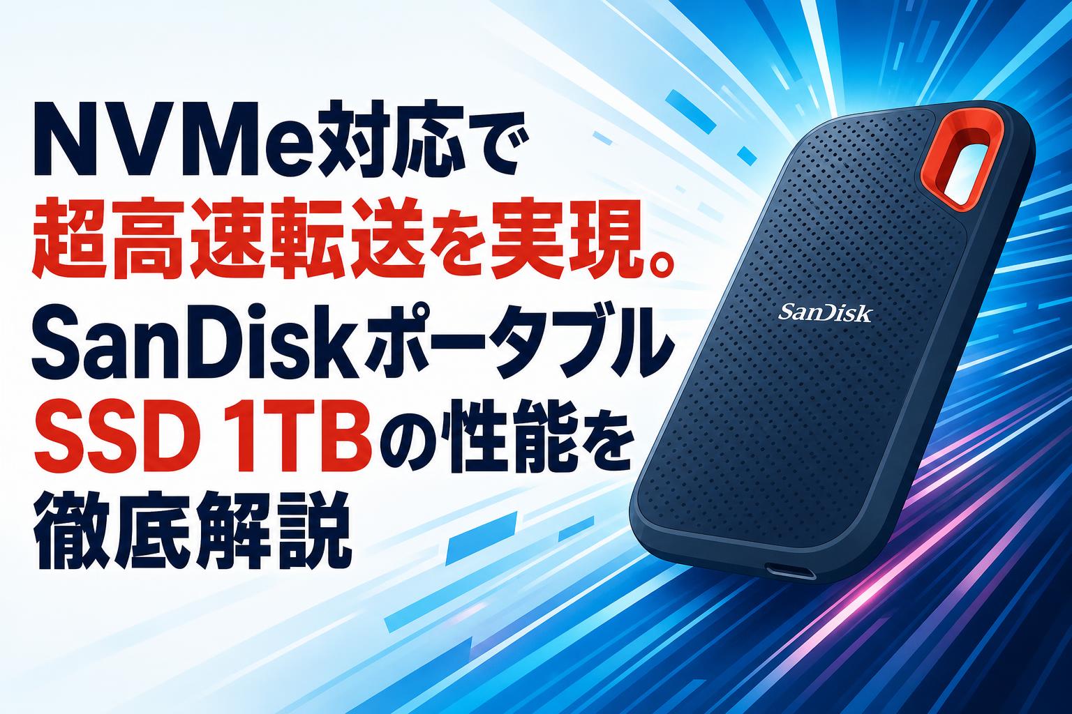 NVMe対応で超高速転送を実現。SanDiskポータブルSSD 1TBの性能を徹底解説
