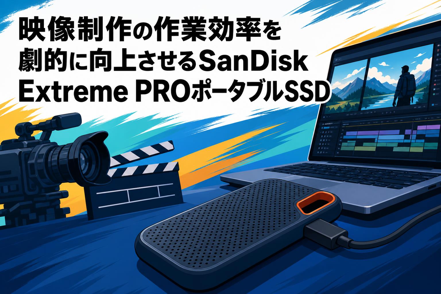 映像制作の作業効率を劇的に向上させるSanDisk Extreme PROポータブルSSD