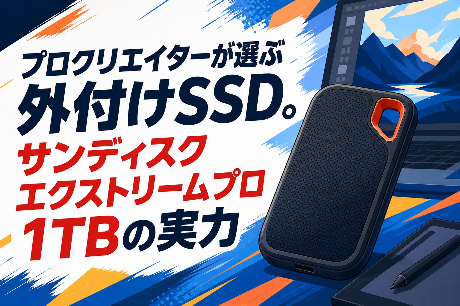 プロクリエイターが選ぶ外付けSSD。サンディスク エクストリームプロ 1TBの実力