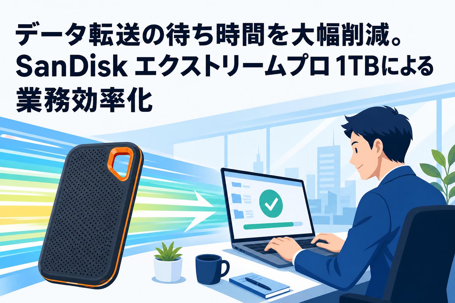 データ転送の待ち時間を大幅削減。SanDisk エクストリームプロ 1TBによる業務効率化