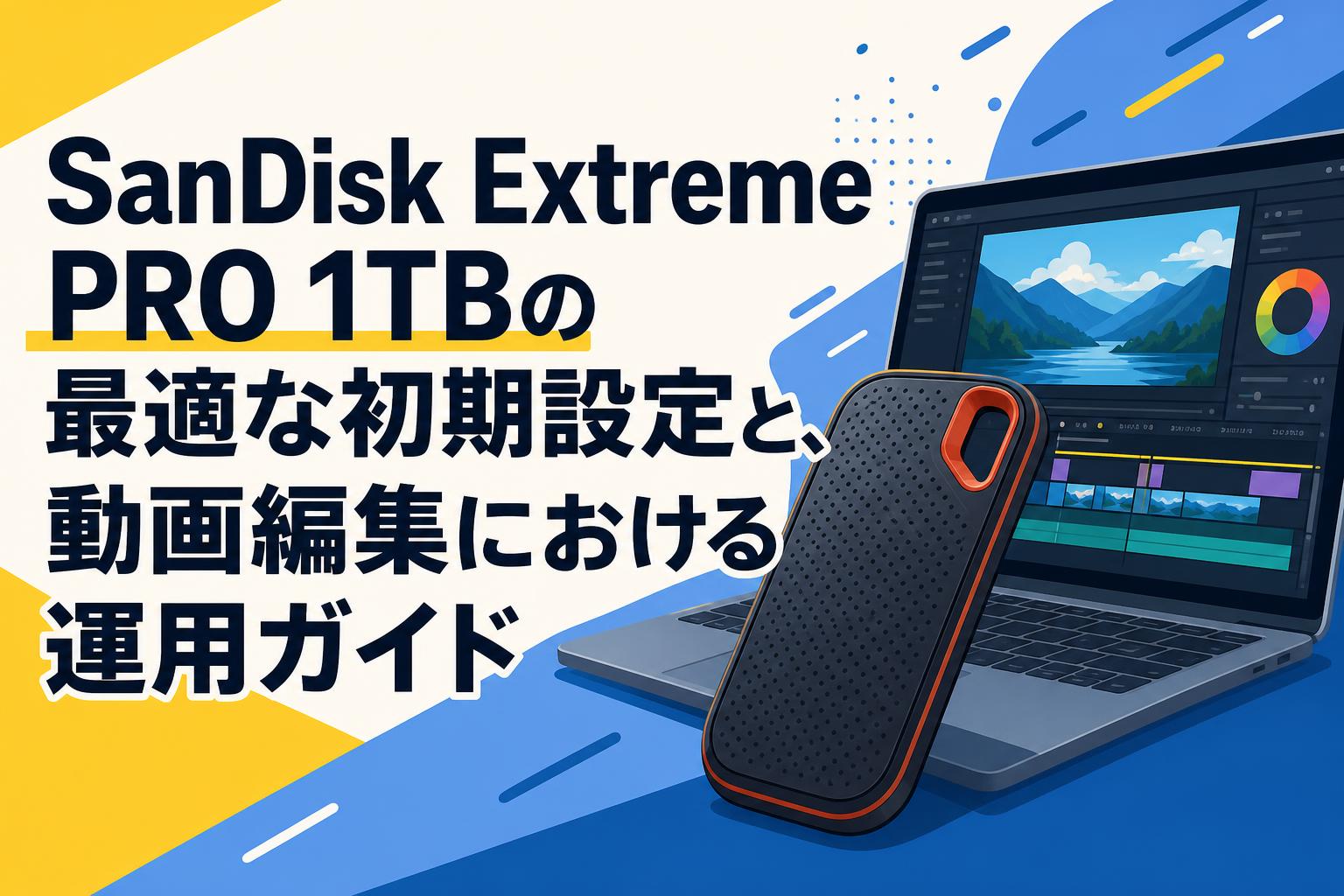 SanDisk Extreme PRO 1TBの最適な初期設定と、動画編集における運用ガイド