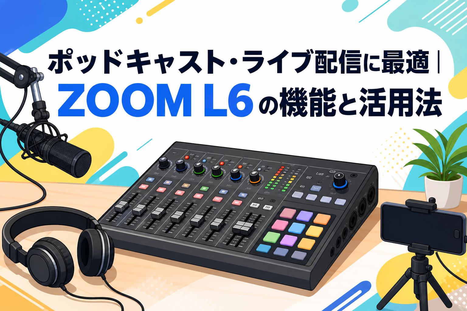 ポッドキャスト・ライブ配信に最適｜ZOOM L6 の機能と活用法